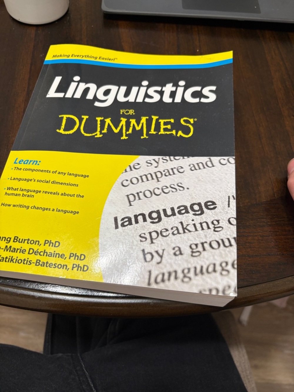 Linguistics For Dummies Paperback - Yellow & Black Cover